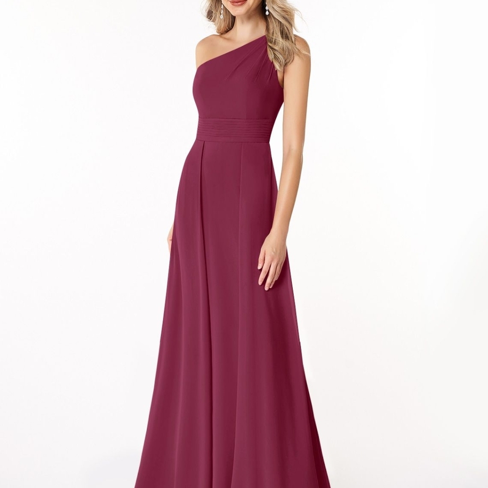 Azazie Dallas One-Shoulder Sleeveless Gown for Weddings